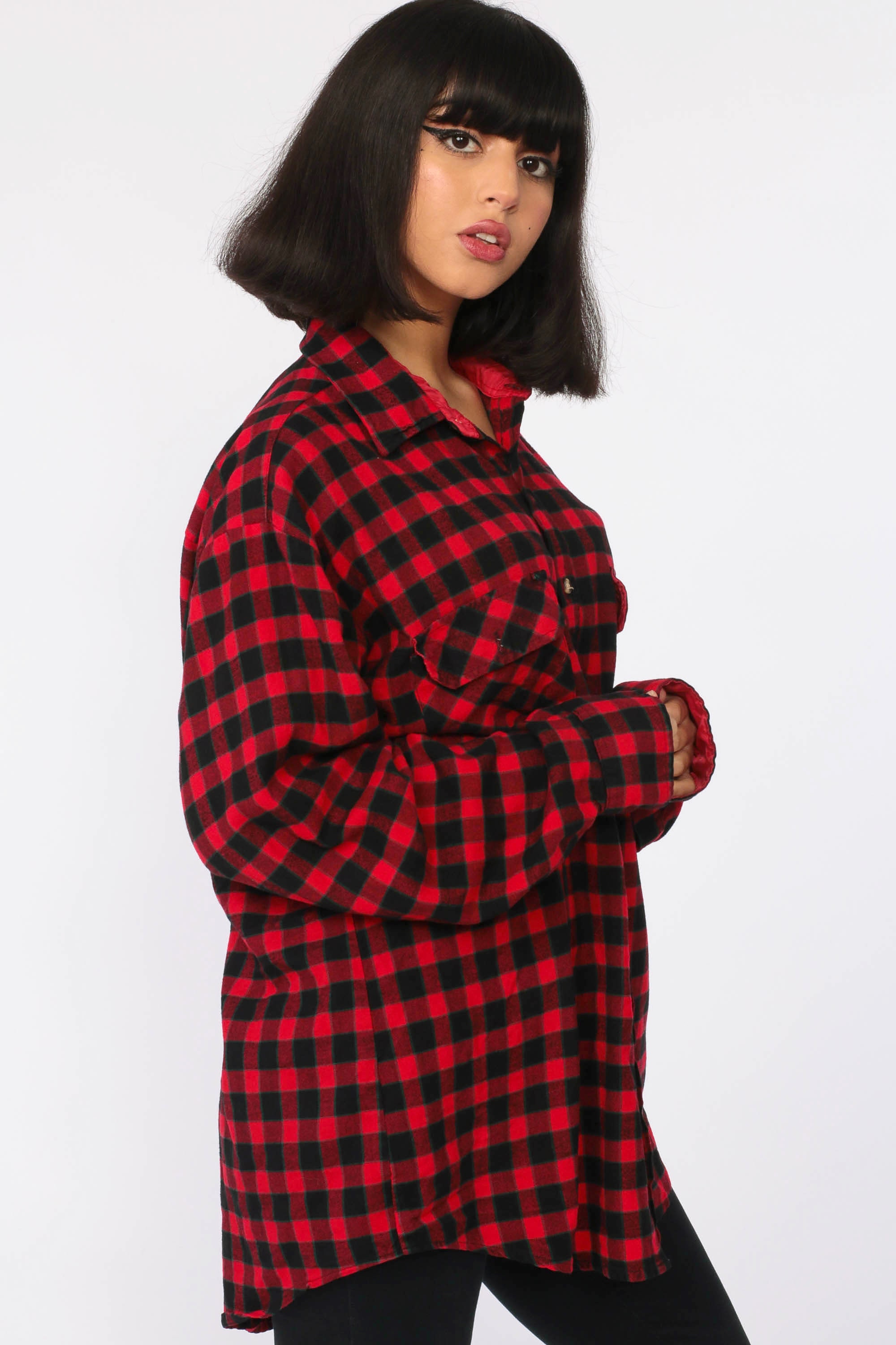 grunge oversized flannel
