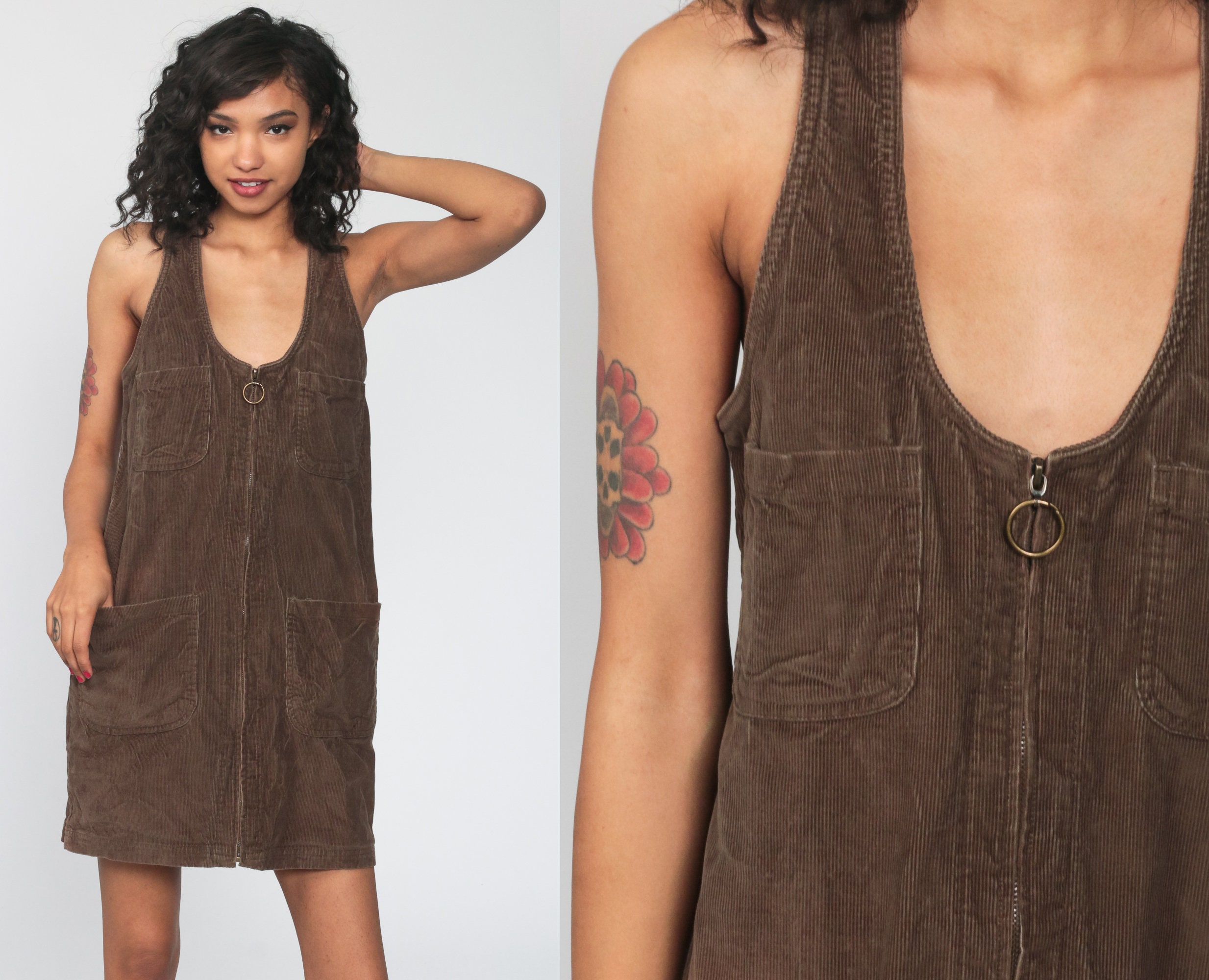 sleeveless overall pinafore sundress