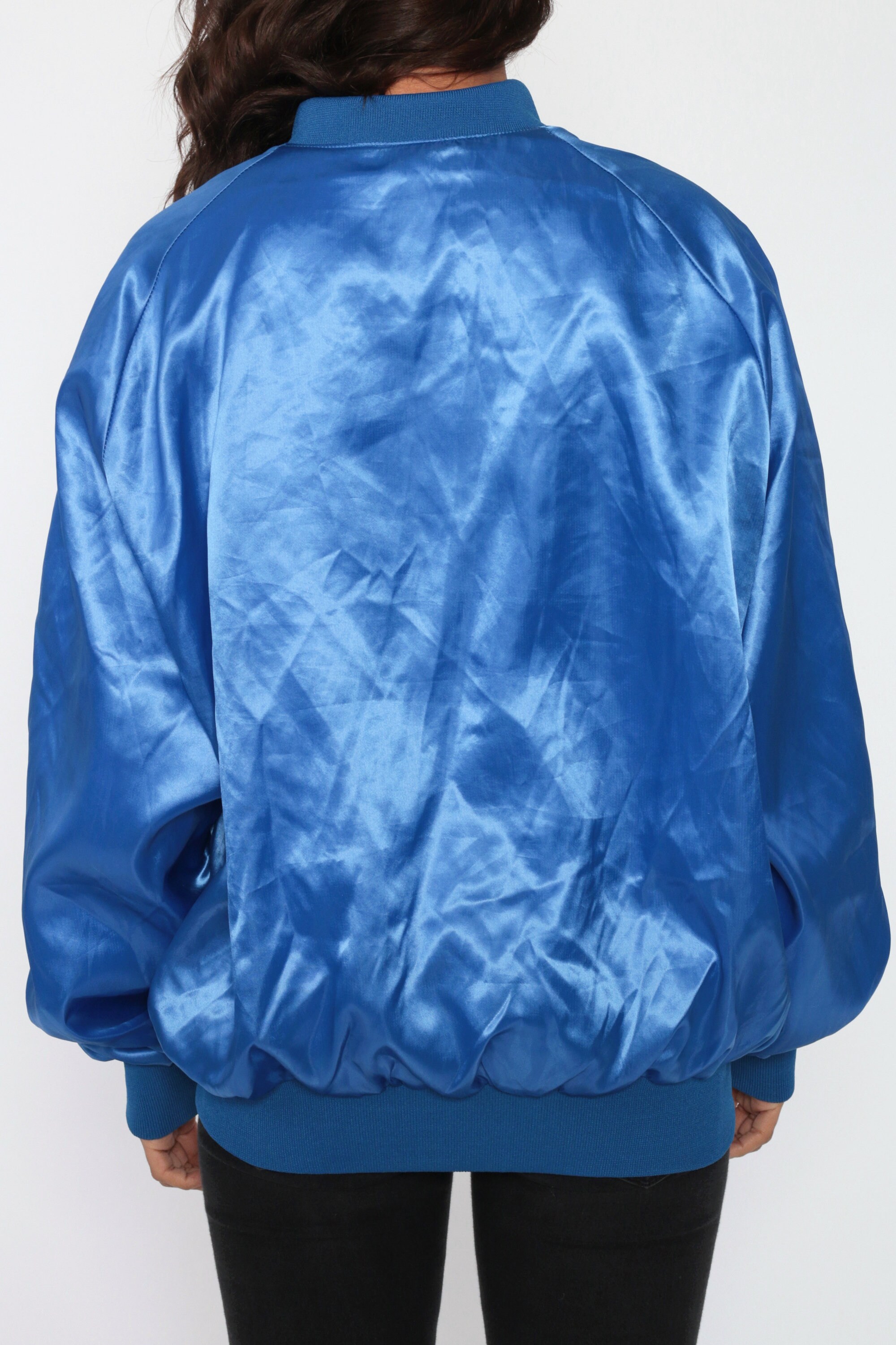 shiny baseball jacket