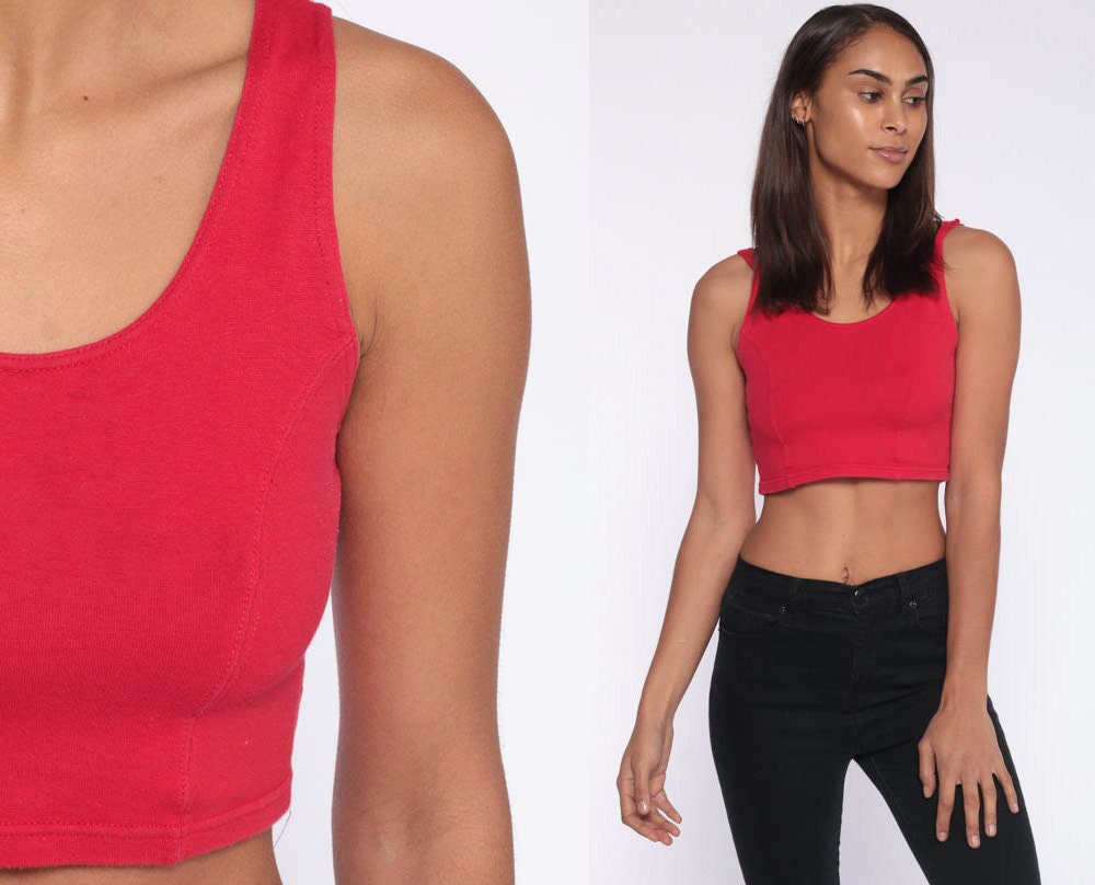 tight cropped workout tank