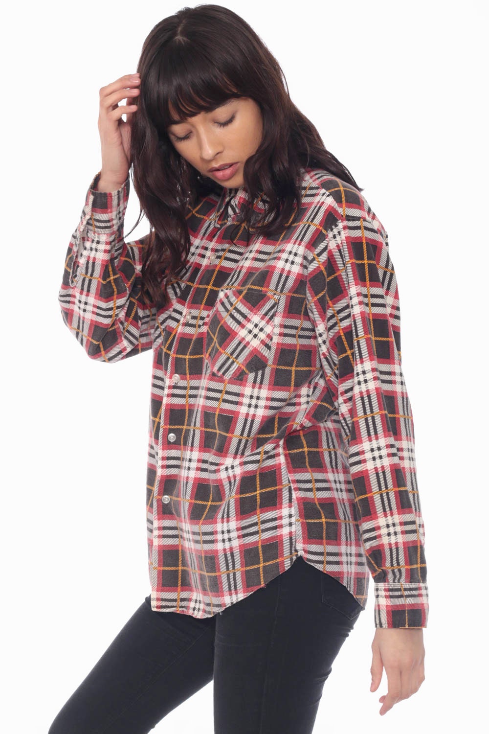 grunge oversized flannel