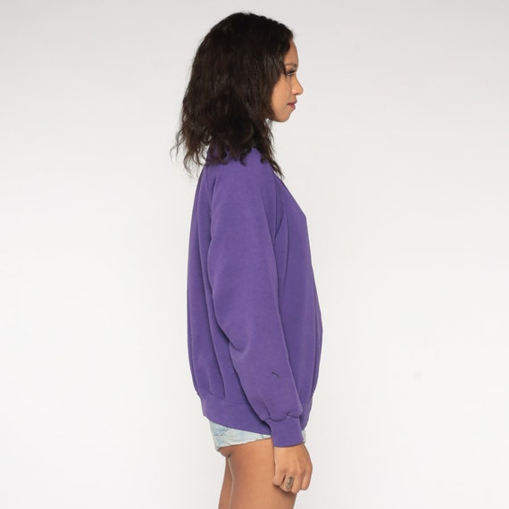 Distressed Purple Sweatshirt 80s 90s Sweatshirt Crewn… - Gem