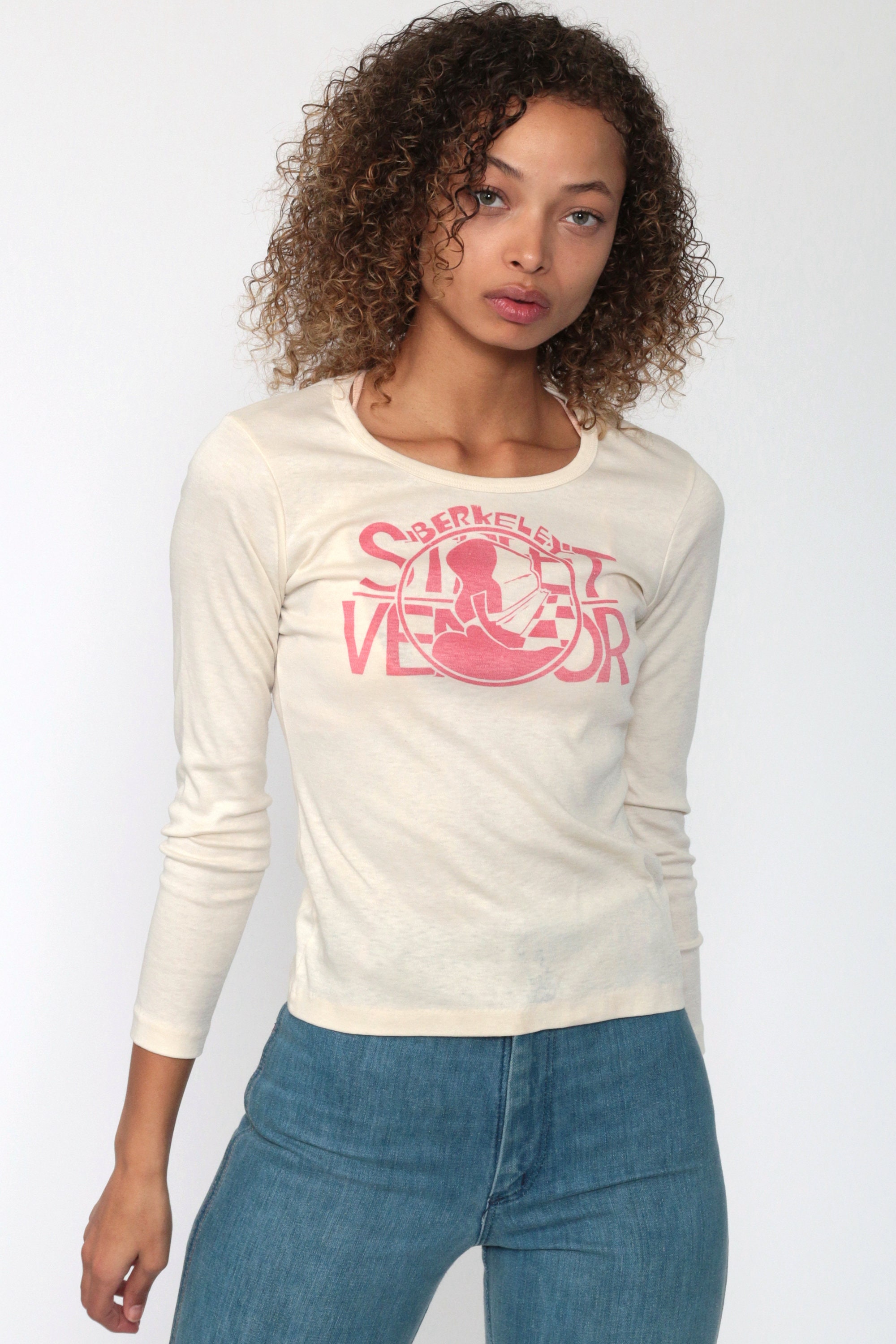 Berkeley Shirt Street Vendor Shirt Retro TShirt Vintage California Long Sleeve T Shirt 70s