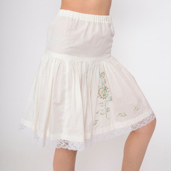 70's Tiered Folk Print Peasant Skirt main image 1