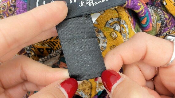 Y2K Patchwork Shirt Abstract Pattern Multicolor A… - image 9