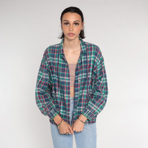 Plaid Retro Windbreaker Jacket