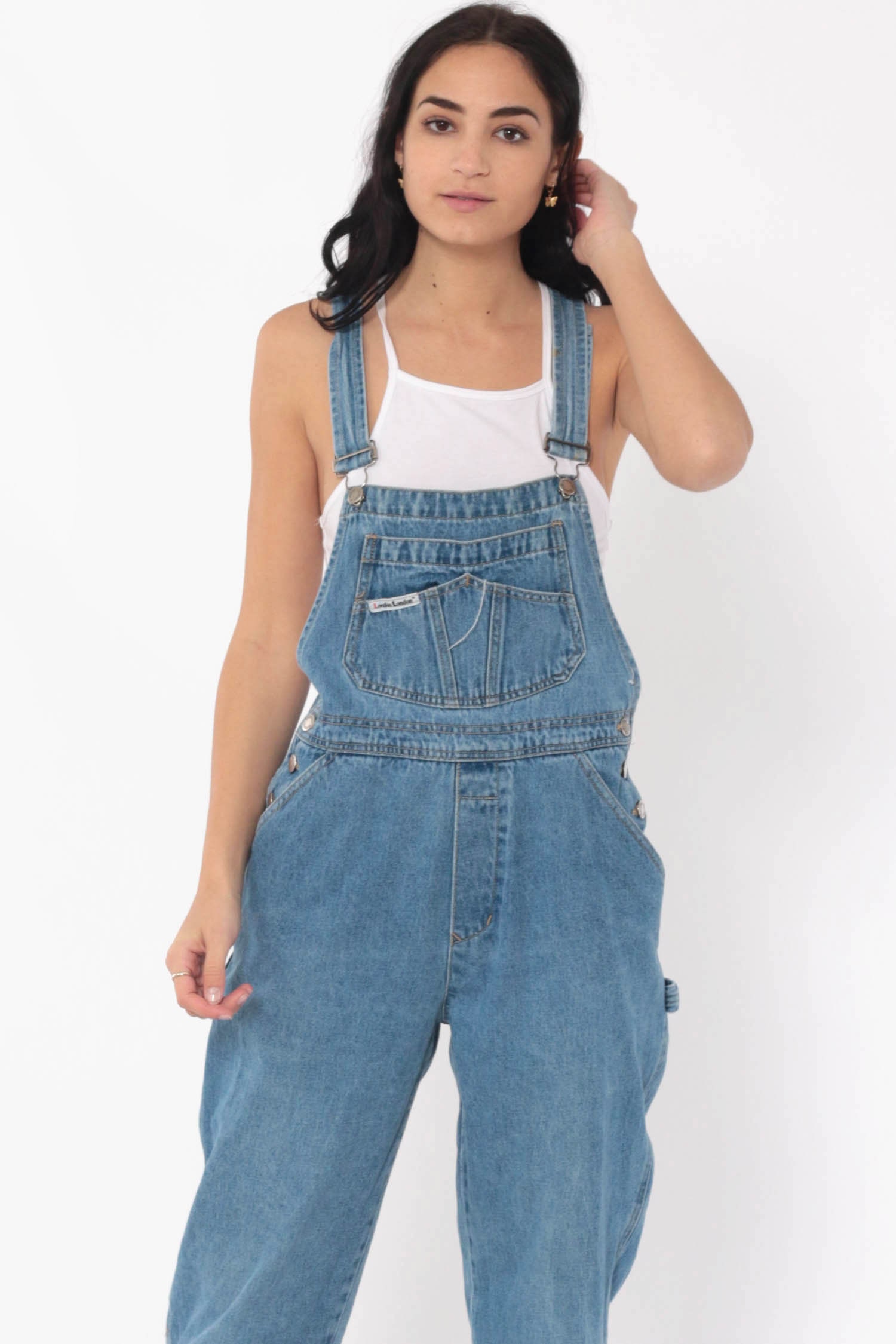 90's outfit with overalls