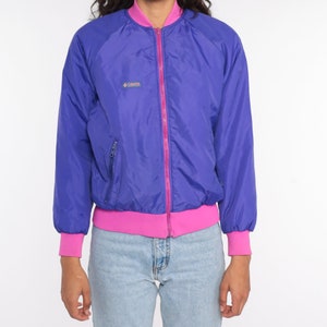 90s Columbia Jacket REVERSIBLE Jacket Pink Purple Jacket 1990s Athletic ...