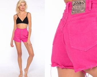 Hot Pink Jean Shorts 22 Xxs Gitano 