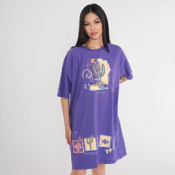 Arizona Tshirt Dress 90s Desert Pajama T-Shirt So… - image 3