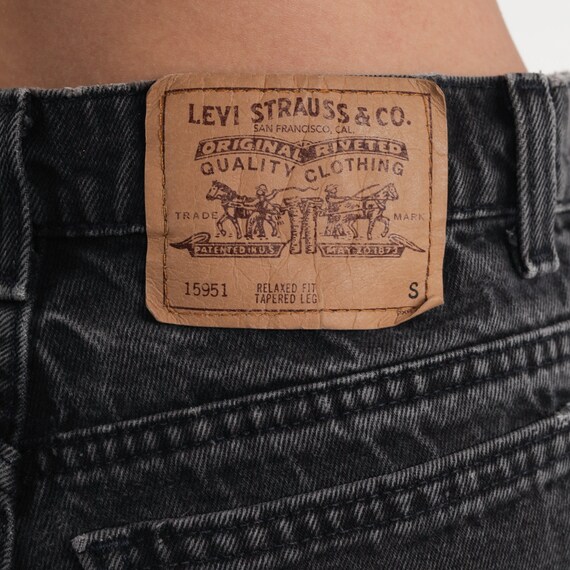 Black Levi Jeans 90s Levis Mom Jeans High Waisted… - image 9