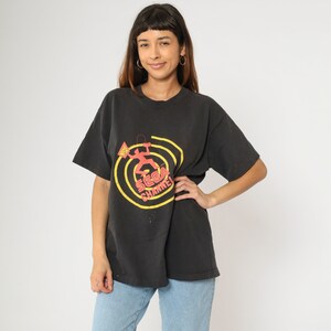 Vintage 90s Sega Channel T-shirt Black Graphic Tee Stop Just 
