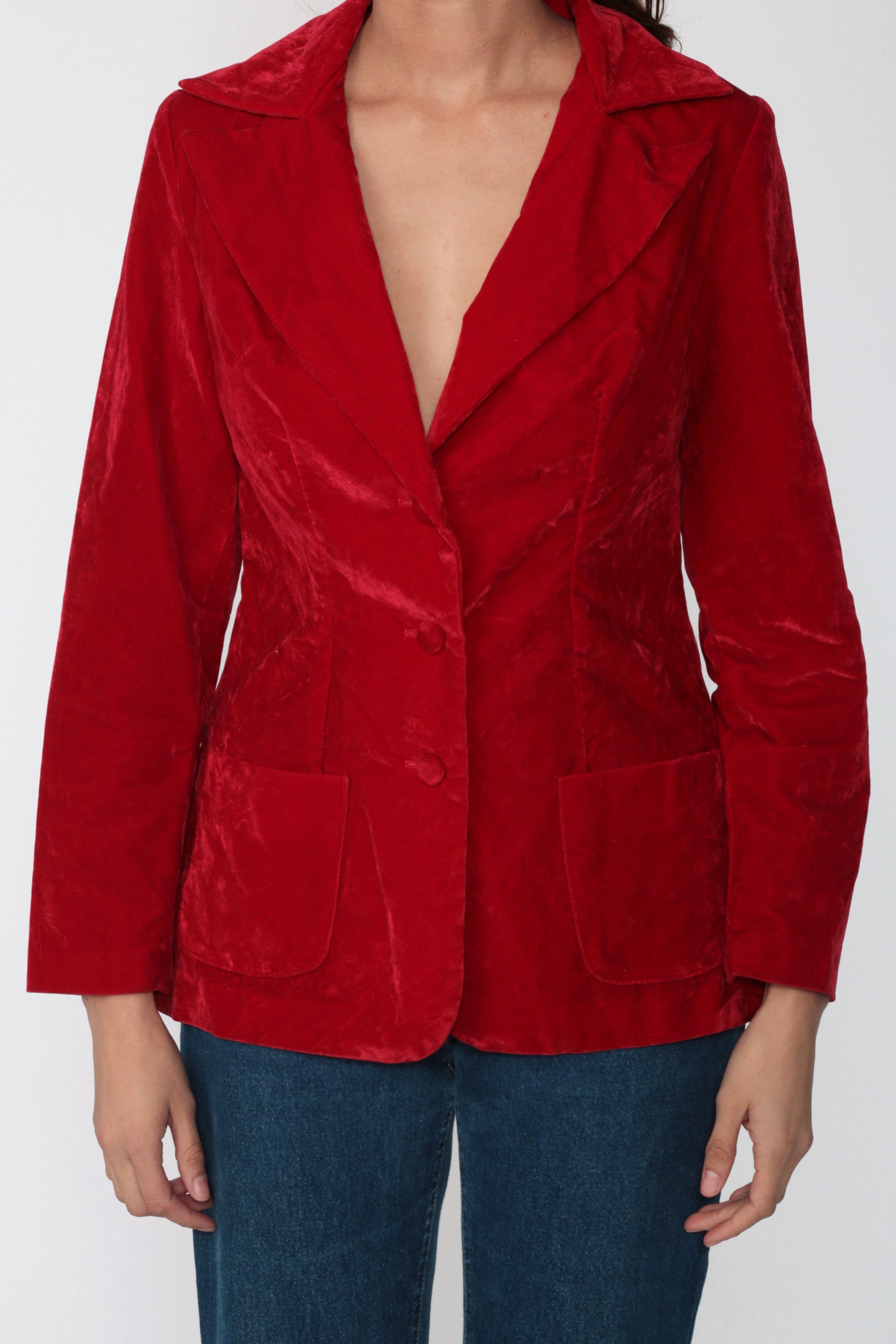 womens vintage velvet jacket