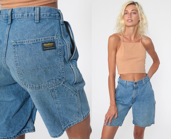 OshKosh Shorts 27 -- 90s Cargo Jean Shorts Mom Sho