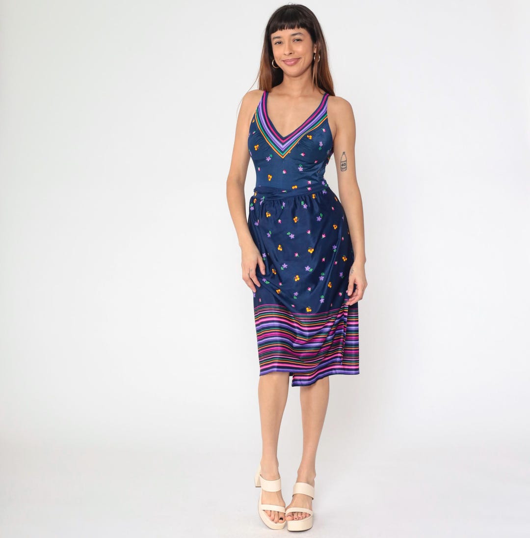 80’s Floral Romper Swimsuit by Sea Waves