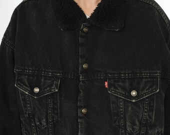 ジャケット・アウター Levi's SHERPA BLACK DENIM JACKET 1990s L 90s Sherpa Trucker Jacket - Black | Levi's® US