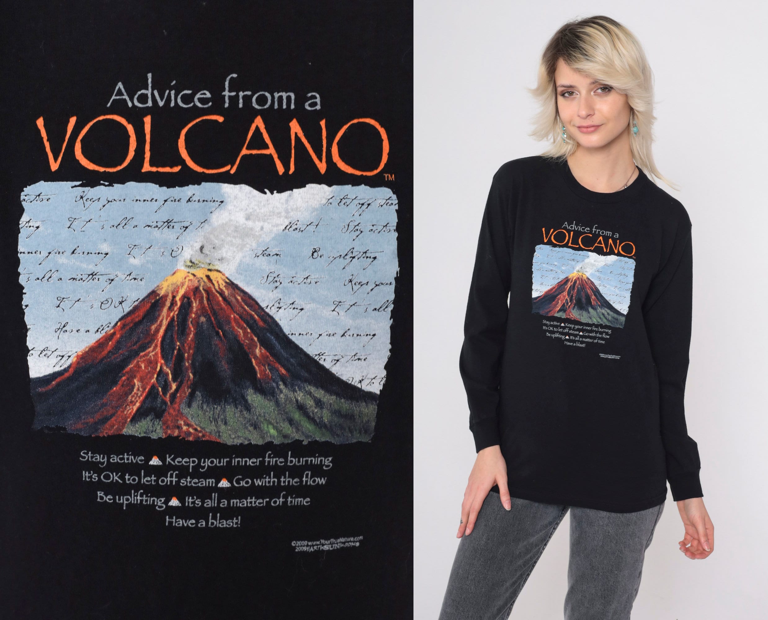 Hawaii Volcanoes National Park Shirt 00s Advice From A Volcano Tee