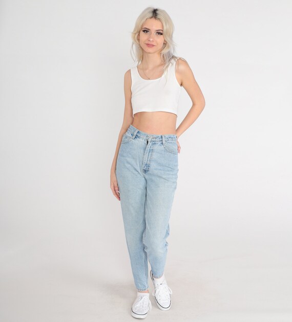 90s Jordache Jeans Skinny Mom Jeans High Waist ANKLE ZIP Jeans