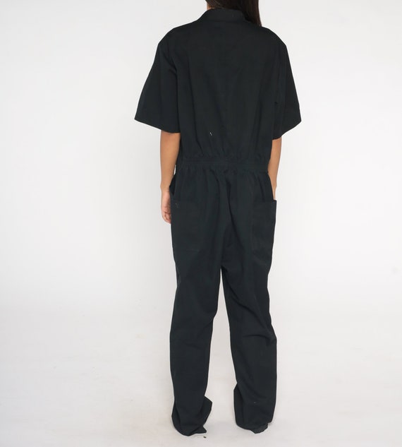 Black Coveralls 90s Retro Workwear Jumpsuit Pants… - image 6