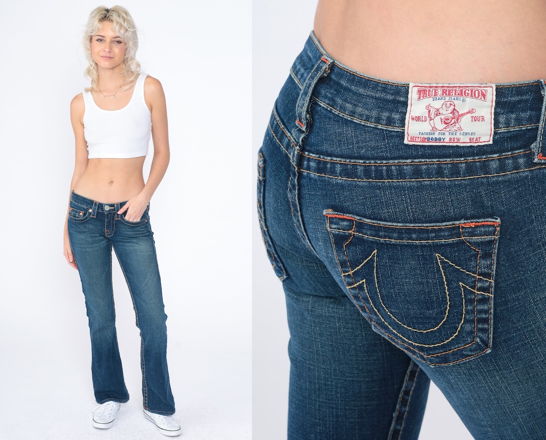 Y2K TRUE RELIGION Low Rise Flare Jeans (S)