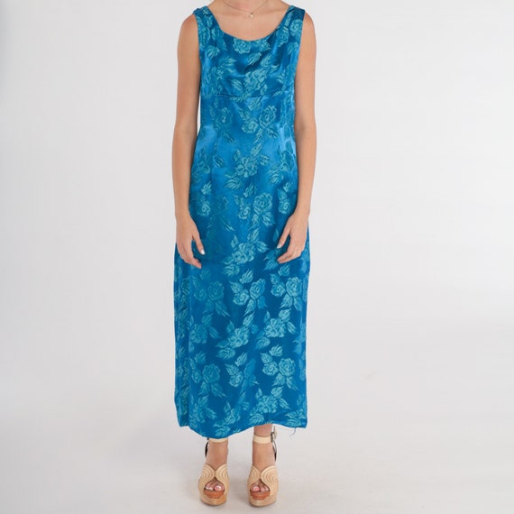 Brocade Party Dress 60s Maxi Dress Formal Party D… - image 6