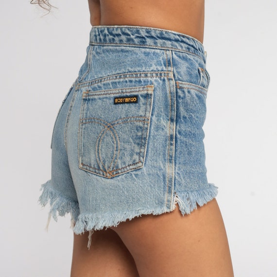 Cutoff Denim Shorts 2xs -- High Waisted Cutoffs C… - image 4