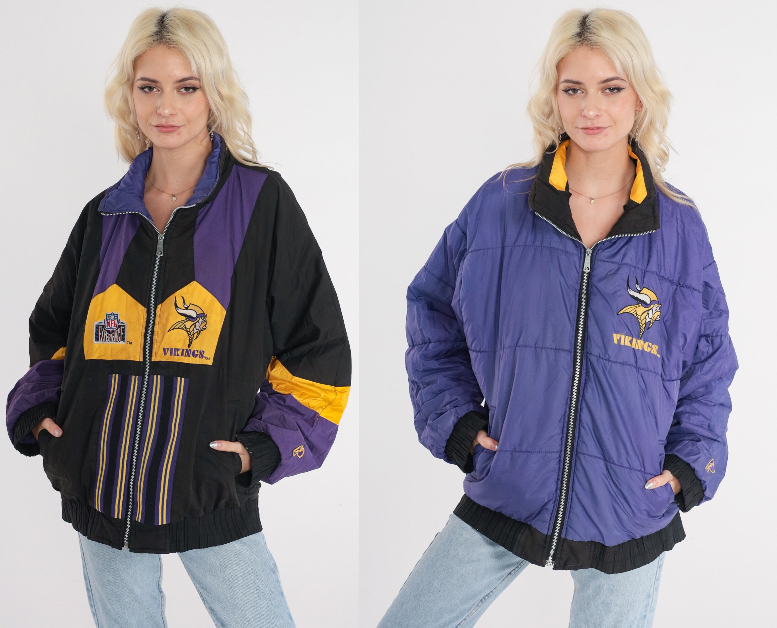 Vintage Starter 90's Minnesota Vikings Jacket Large NFL Vtg Made In Korea