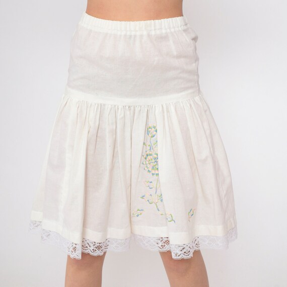 70's Tiered Folk Print Peasant Skirt main image 0