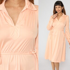 70’s Peach Grecian Nightgown by Annique by Rosa Puleo Szule