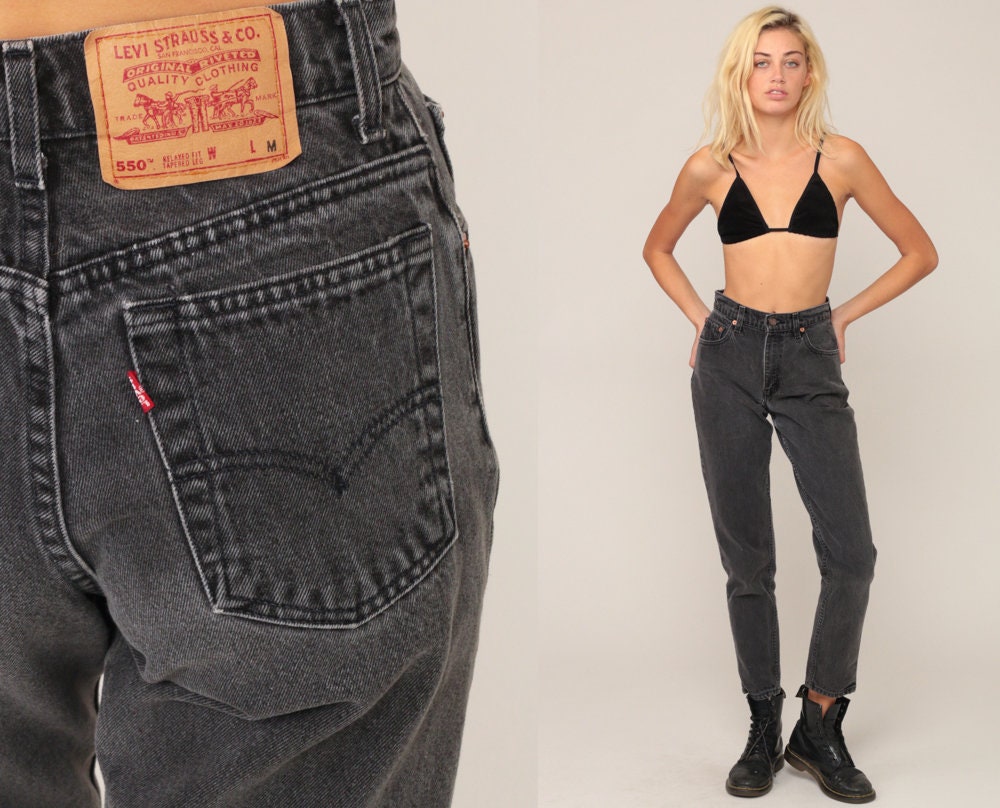 levi's grey high waisted jeans