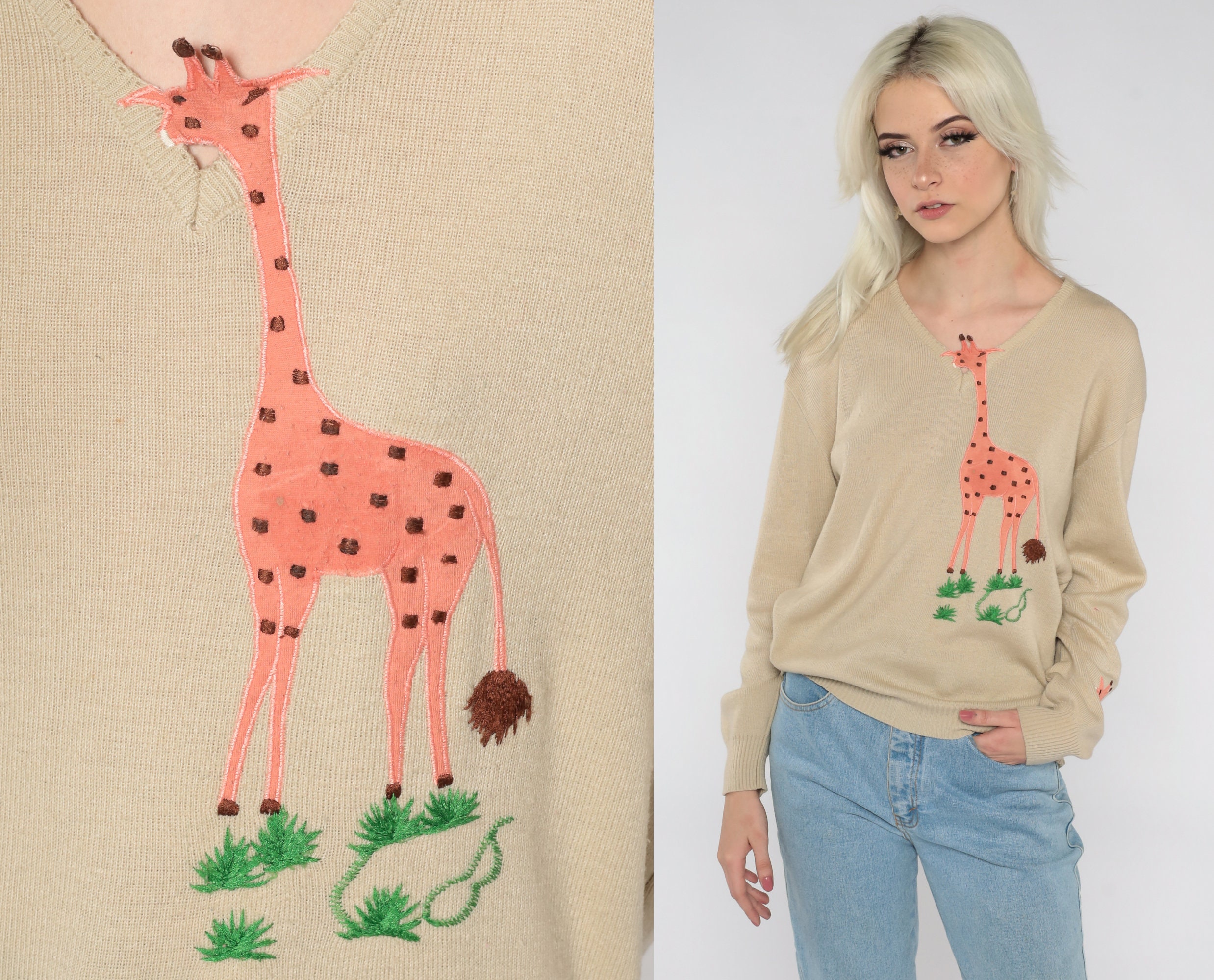 LOUIS VUITTON - Sequins Giraffe Knit Sweater Top  Knit sweater tops,  Sweater top, Knitted sweaters