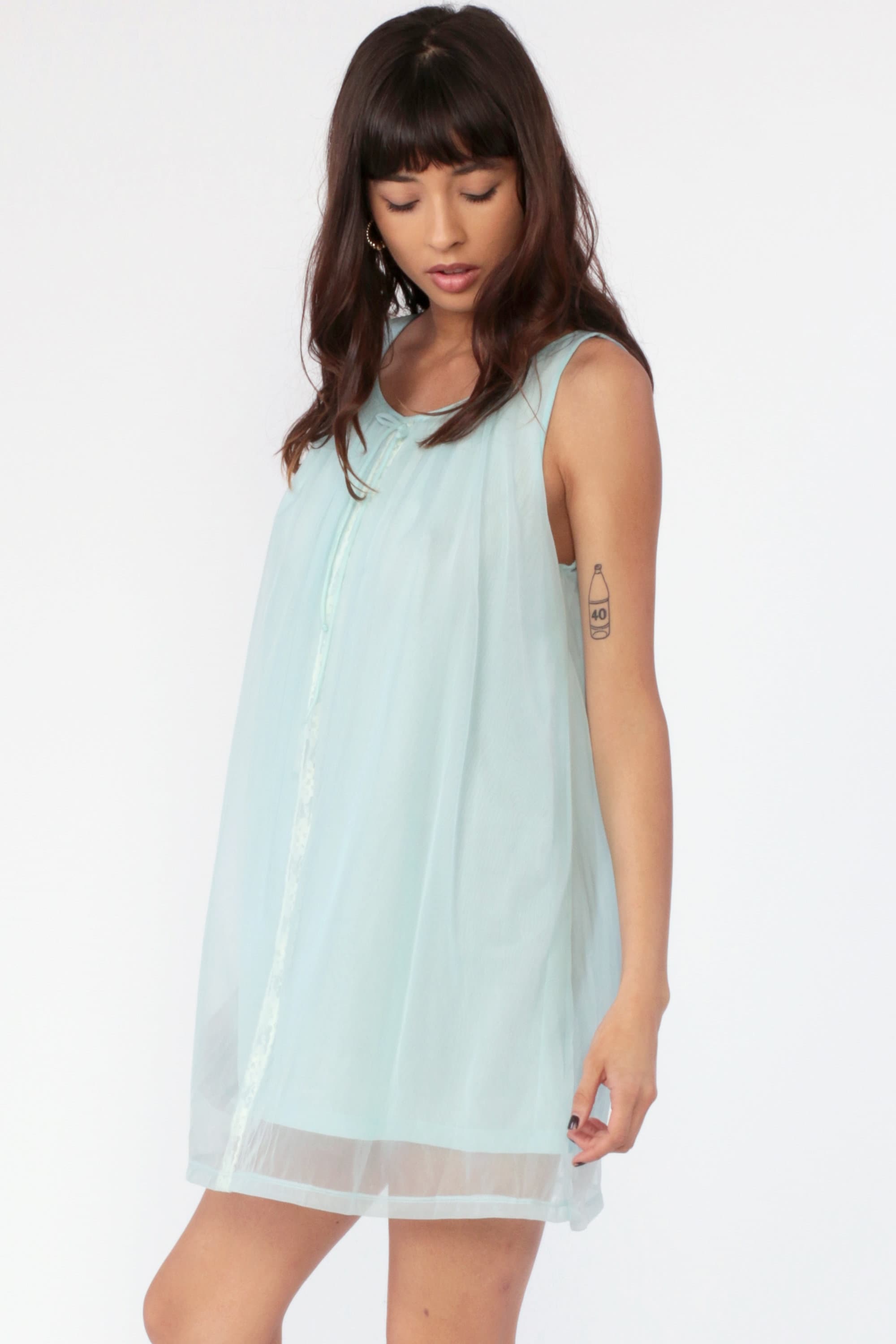 blue lace nightie