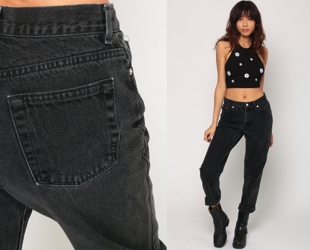 black mom tapered jeans