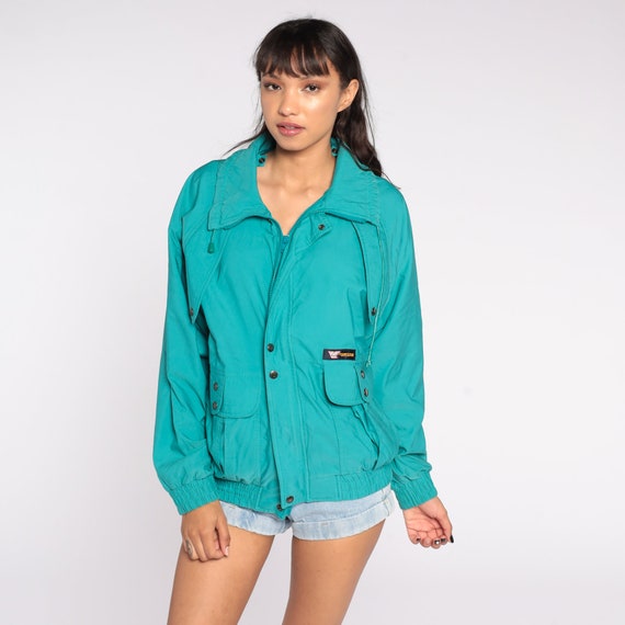 Turquoise Down Jacket Ski Jacket Green Goose Down… - image 3