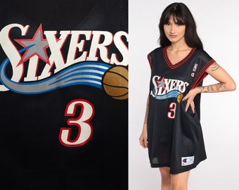 Vintage Allen Iverson Jersey Champion Sixers Shirt Basketball Jersey 76ers Jersey Throwback Nba 90s Champion Retro Sports 44 Large