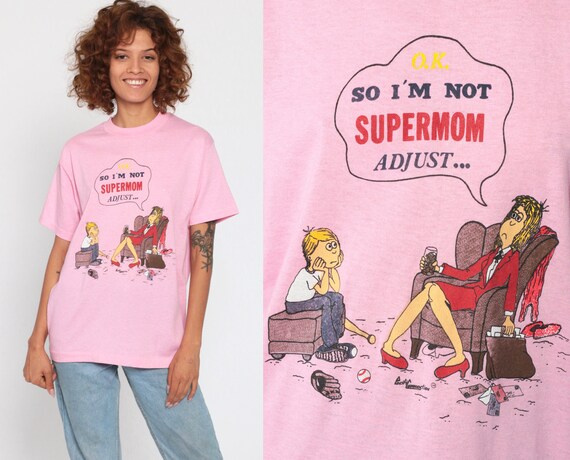Funny Mom Shirt I'M NOT SUPERMOM, Adjust -- Graphi