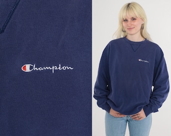 Dark blue champion sweatshirt hot sale
