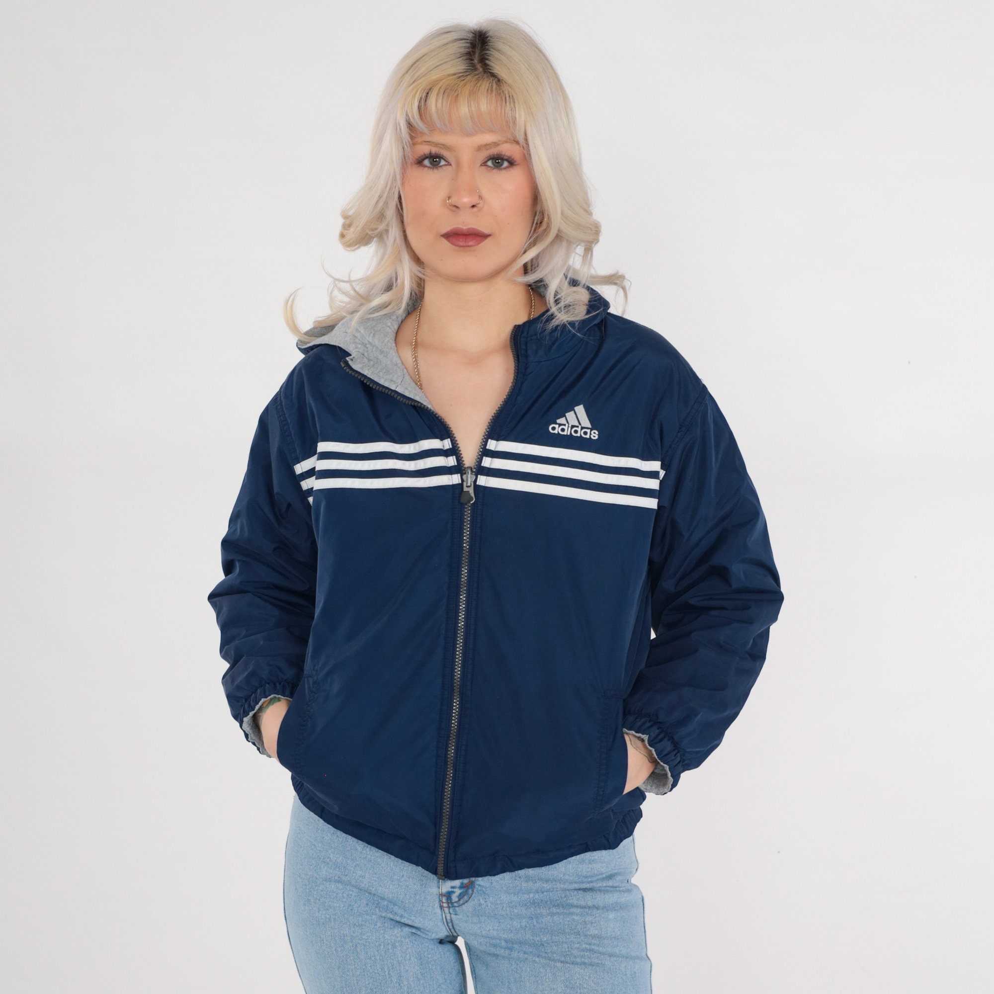 Adidas Jacket Blue And White