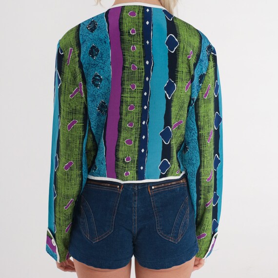 Statement Jacket 90s Open Front Cropped Blazer St… - image 5