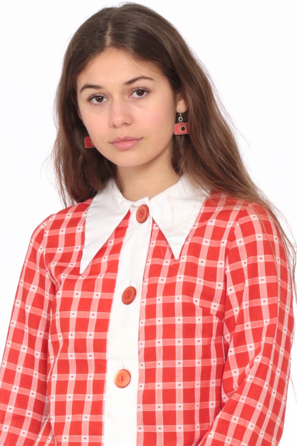 retro checkered outfit
