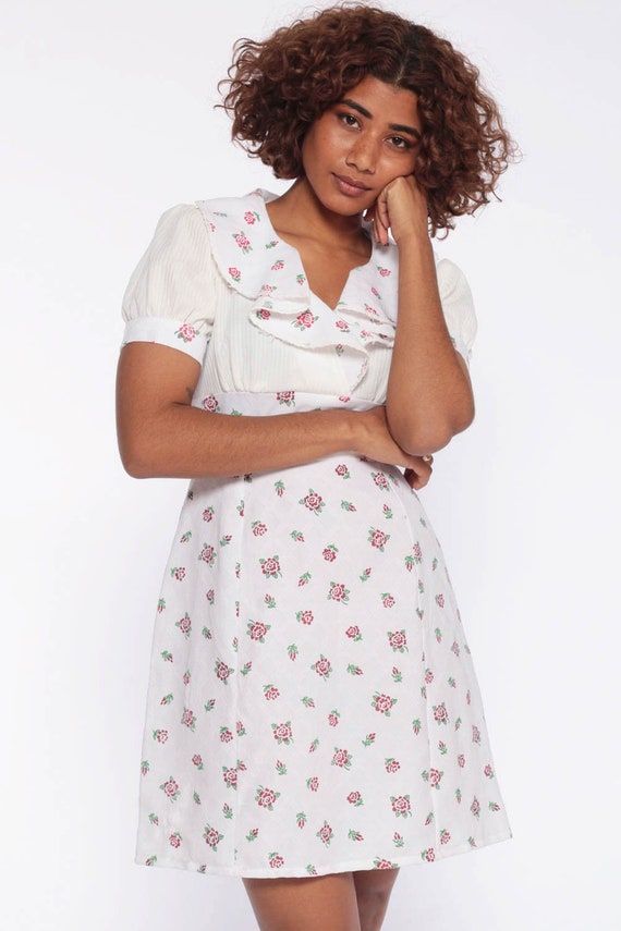 order cheap online Navy Floral Rose Print Button Through