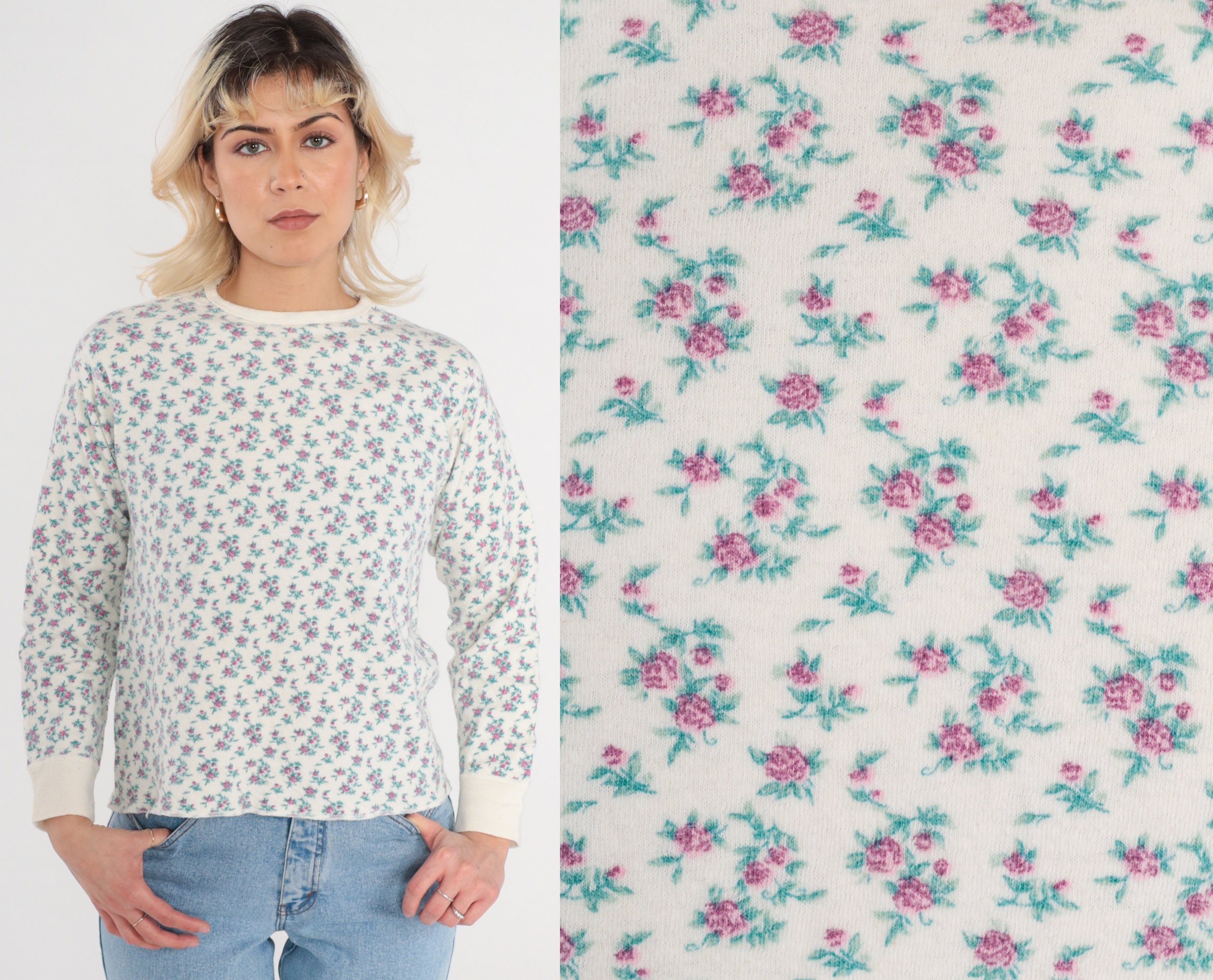 Floral Print Thermal Top