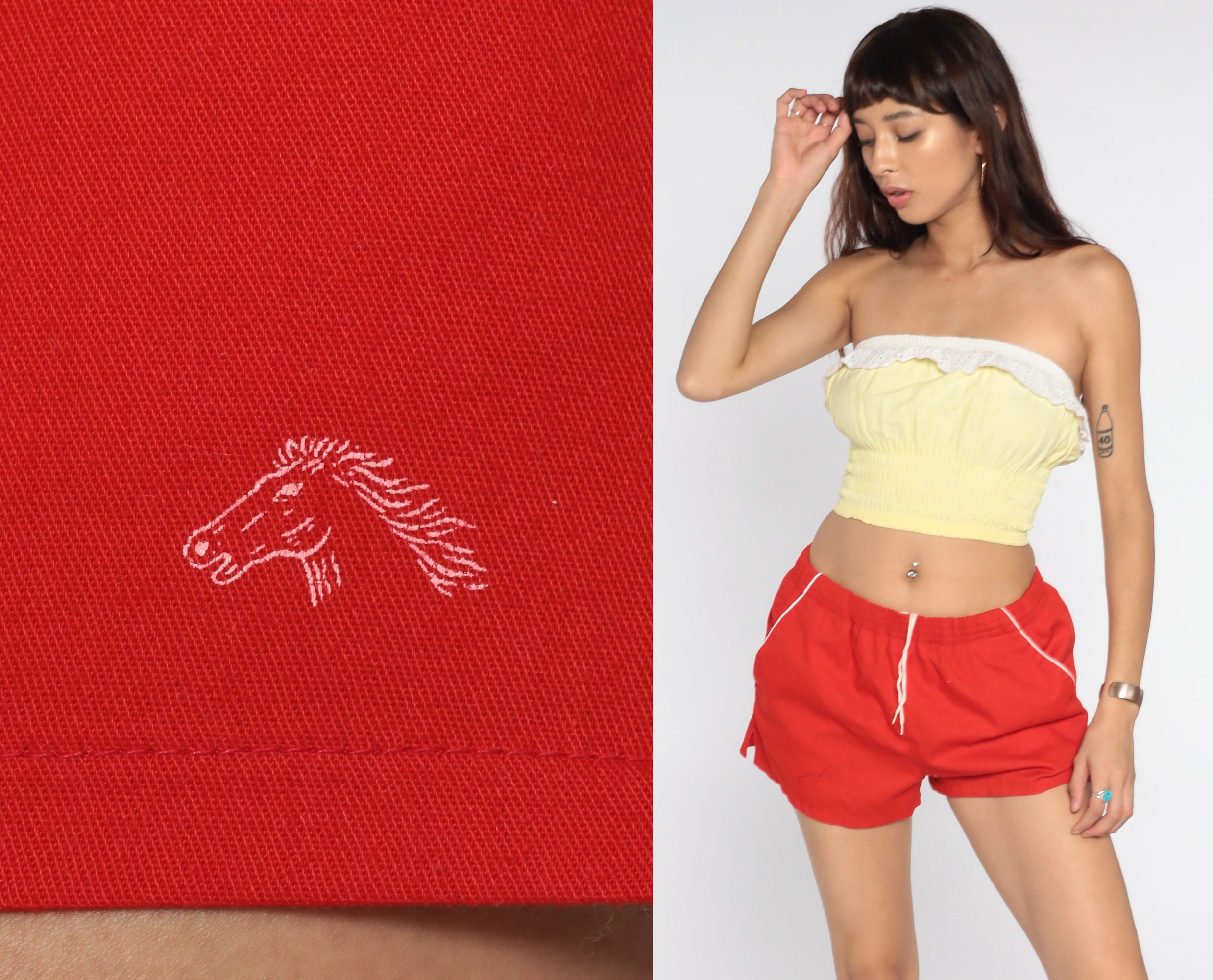 80s JORDACHE Shorts Red Shorts Summer 