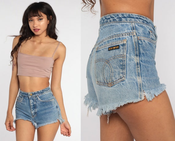 Cutoff Denim Shorts 2xs -- High Waisted Cutoffs C… - image 1