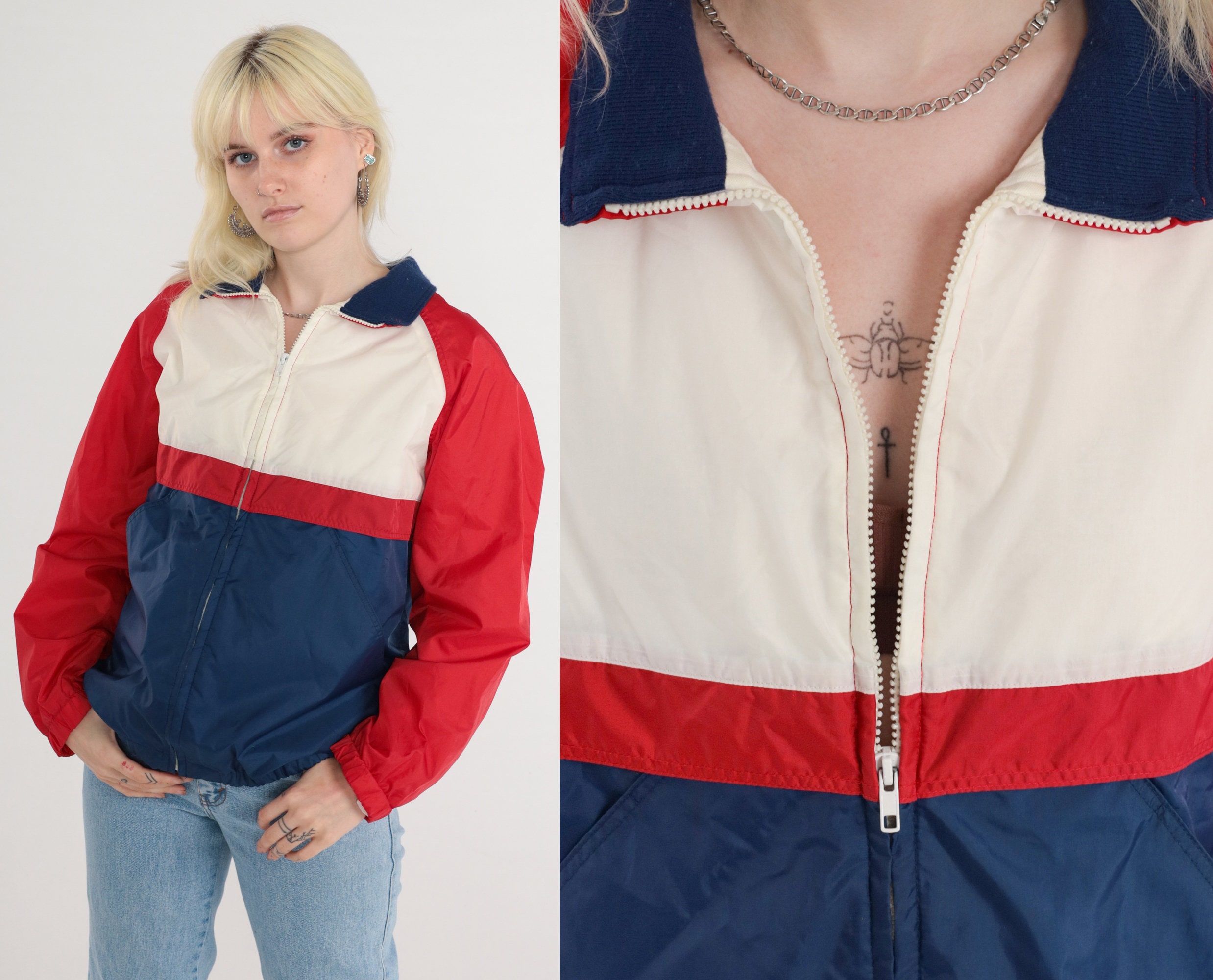 Red white hotsell blue windbreaker