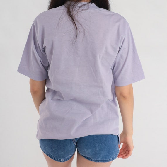 80s Munsingwear Shirt Lavender T-Shirt Embroidere… - image 5