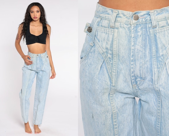 Acid Wash Jeans 80s 90s Mom Jeans Denim 