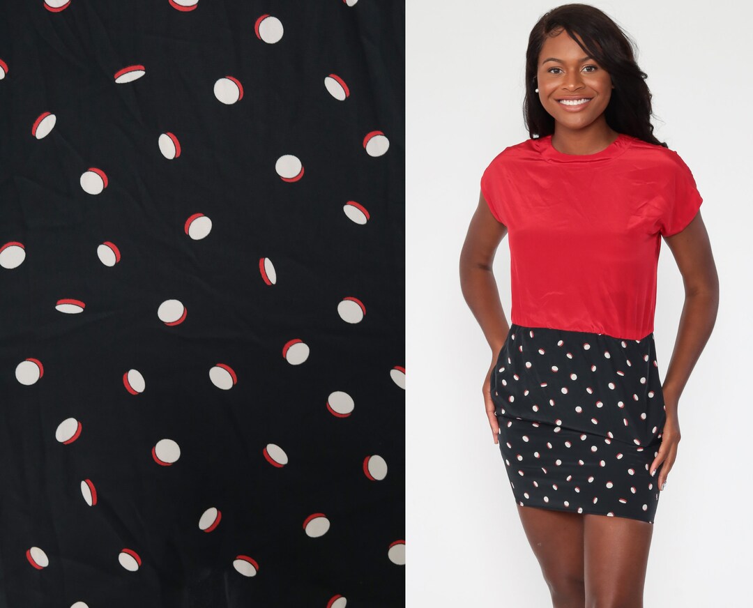 90S Slip Dress Small Polka Dot