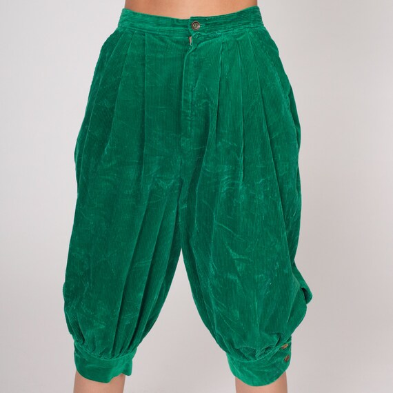Green Corduroy Knickerbockers 70s Harem Pants Breeche… - Gem