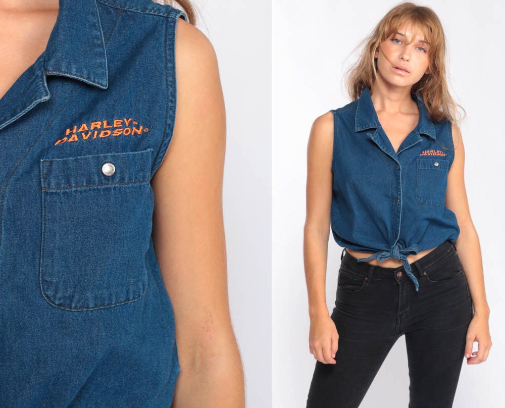 harley davidson jean shirt